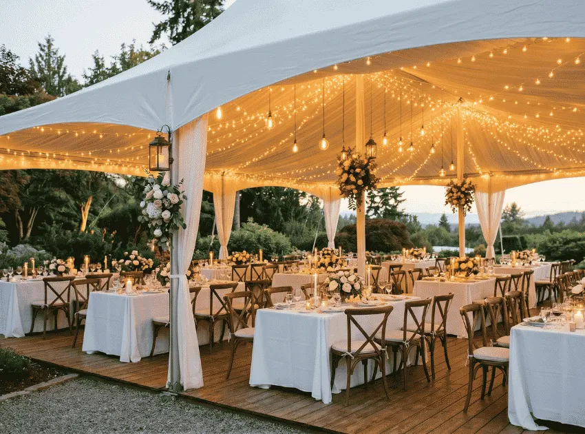 Event lighting rental for wedding