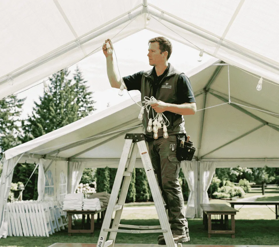 Professional event lighting setup